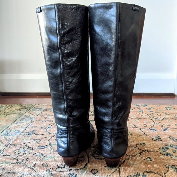 CAMPER Black Leather Slouch Pirate Boots - Picture 3 of 5